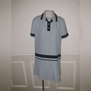 COPY - Chic Gray Dress with Black Accents VALENTINO size 8